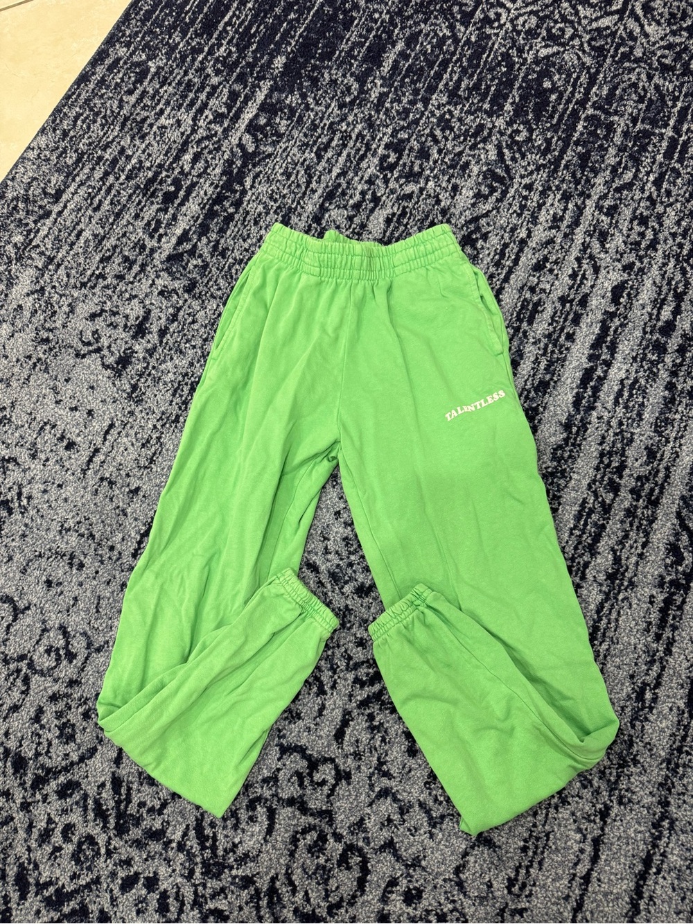 TALENTLESS Bright Green unisex Joggers with Logo